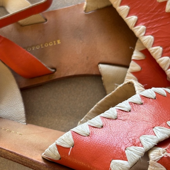 Anthropologie Terri Criss Cross Ankle Strap Sandals - Picture 5 of 7